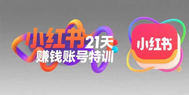 小红书21天赚钱账号特训：黄金定位技巧，高转粉文案创作，科学引流策略-网创资源总站