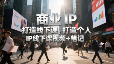 商业IP打造线下课，打造个人 IP线下课视频+笔记-网创资源总站