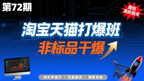 淘宝天猫打爆班原创高阶技术第72期，非标品干爆-网创资源总站