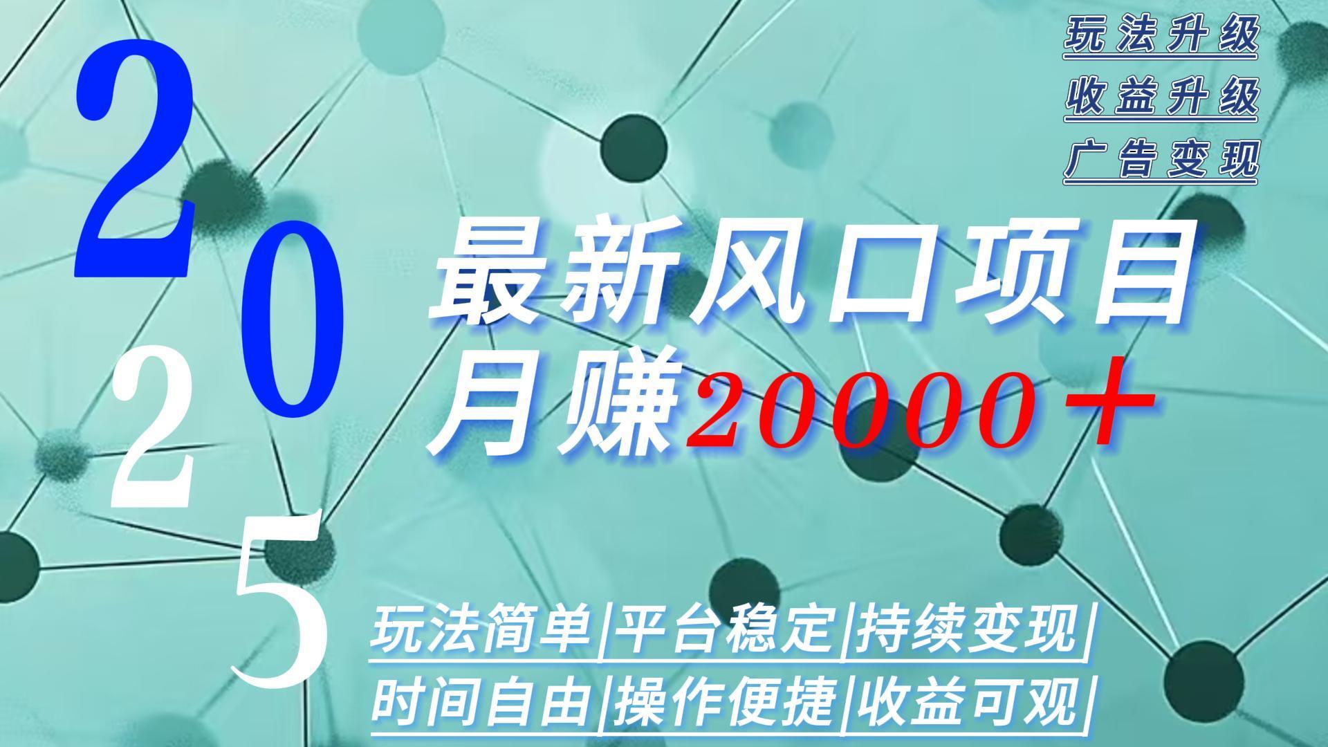 2025广告赛道新风口-月赚2W＋玩法简单，时间自由-网创资源总站