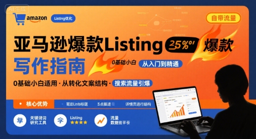 亚马逊爆款Listing写作方法，亚马逊0基础小白也能写爆款自带流量的Listing-网创资源总站