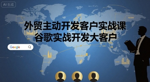 外贸主动开发客户实战课，谷歌实战开发大客户-网创资源总站