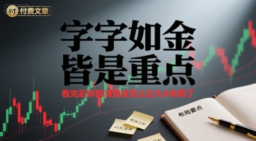 付费文章：字字如金 皆是重点， 看完后 你就清楚该怎么在大A布局了-网创资源总站