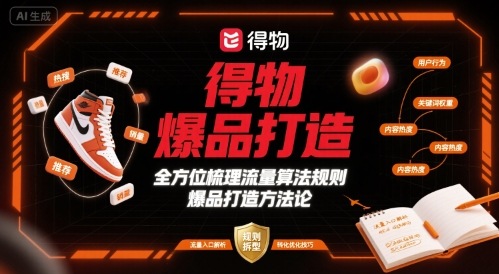 得物爆品打造，全方位梳理得物流量算法规则爆品打造规则-网创资源总站