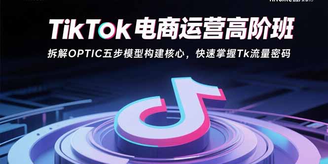 TikTok电商运营高阶班：拆解OPTIC五步模型构建核心，快速掌握Tk流量密码-网创资源总站