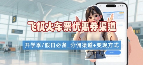 学生党必看！机票火车票优惠券申请渠道 + 项目打法，开学季节日速存-网创资源总站