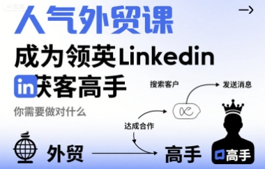 人气外贸课-成为领英Linkedin获客高手，你需要做对什么-网创资源总站