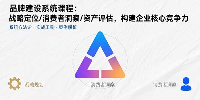 品牌建设系统课程：战略定位/消费者洞察/资产评估，构建企业核心竞争力-网创资源总站