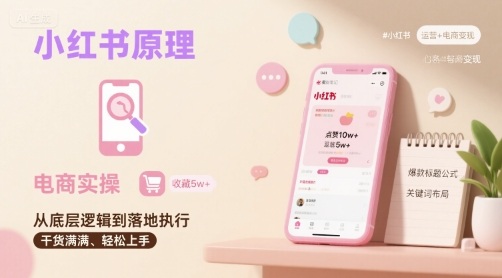 小红书原理以及详细实操流程，小红书电商教程-网创资源总站