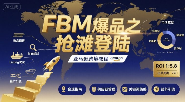 FBM爆品之抢滩登陆-亚马逊跨境教程-网创资源总站