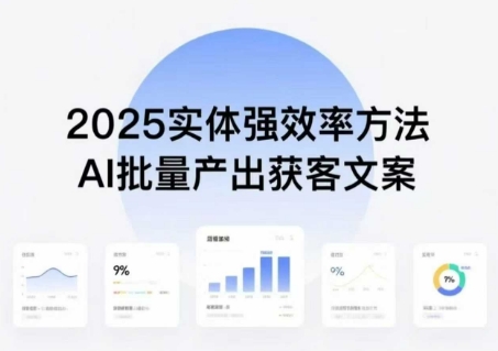 实体强效率方法：AI批量产出获客文案，2025年普通人拥抱AI，实现实体创收-网创资源总站