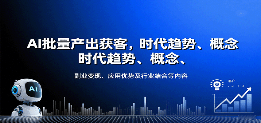AI批量产出获客，时代趋势、概念、副业变现、应用优势及行业结合等内容-网创资源总站