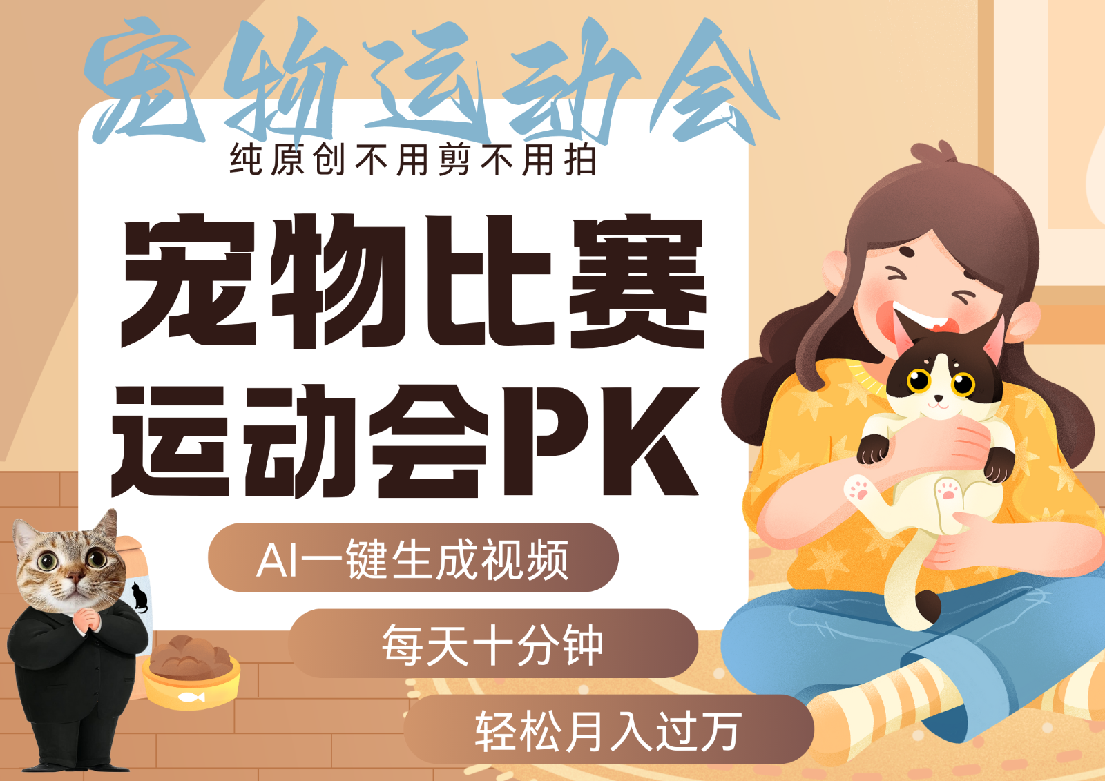 AI萌宠运动员跳水 射击 篮球 足球比赛 每天十分钟 附详细提示词文案库 代替做…-网创资源总站