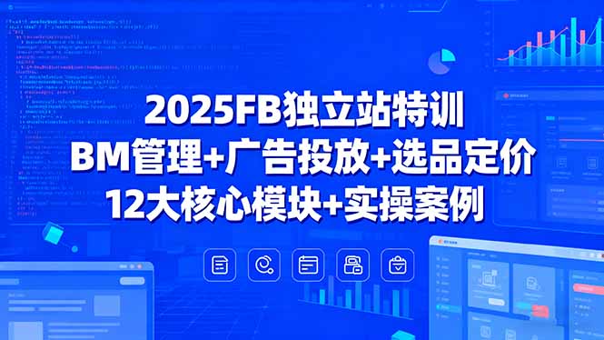 2025FB独立站特训，BM管理+广告投放+选品定价，12大核心模块+实操案例-网创资源总站
