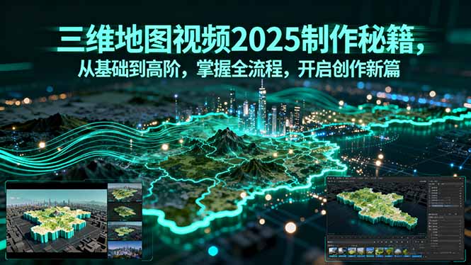 三维地图视频2025制作秘籍，从基础到高阶，掌握全流程，开启创作新篇-网创资源总站