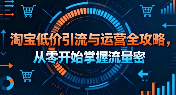 淘宝低价引流与运营全攻略，从零开始掌握流量密码-网创资源总站