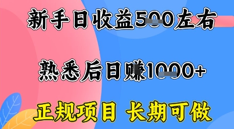 全年可变现项目，收益高无门槛，正规项目，长期可做，一天收益1k+一台电脑在家创业【揭秘】-网创资源总站