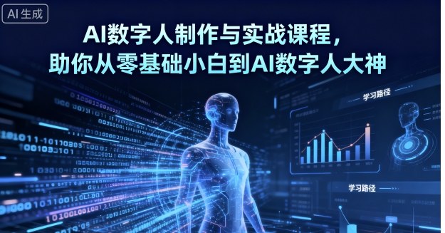 AI数字人制作与实战课程，助你从零基础小白到AI数字人大神-网创资源总站