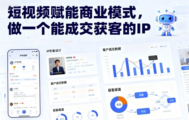 短视频赋能商业模式，做一个能成交获客的IP-网创资源总站