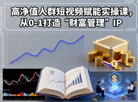 高净值人群短视频赋能实操课，从0-1打造“财富管理”IP-网创资源总站