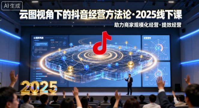 云图视角下的抖音经营方法论，2025线下课，助力商家规模化经营，提效经营(录音+字幕)-网创资源总站