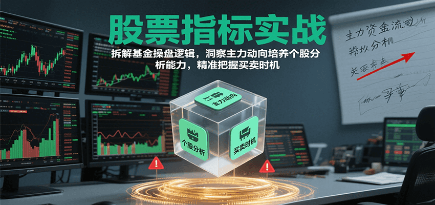 股票指标实战，基金操盘逻辑拆解，洞察主力动向培养个股分析能力把握买卖时机(更新)-网创资源总站