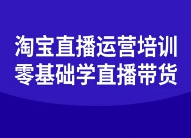 淘宝直播运营培训-零基础学会直播卖货-网创资源总站