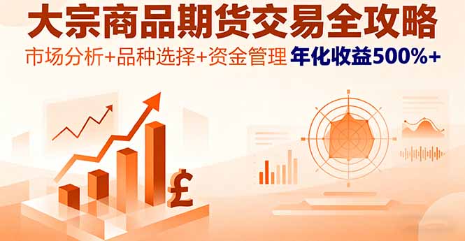 大宗商品期货交易全攻略，市场分析+品种选择+资金管理，年化收益500%+-网创资源总站