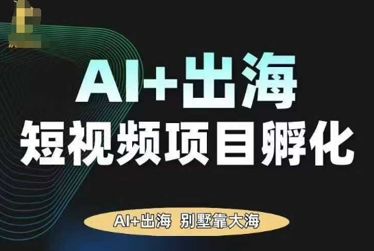 AI·TikTok AI+出海短视频项目孵化，陪你从0-1借助AI实现出海变现-网创资源总站
