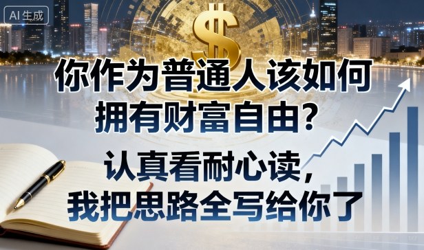 付费文章：你作为普通人该如何拥有财富自由？认真看耐心读，我把思路全写给你了-网创资源总站