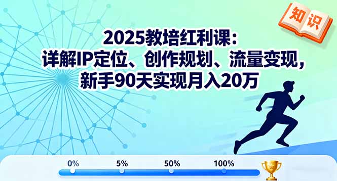 2025教培红利课：详解IP定位、创作规划、流量变现，新手90天实现月入20万-网创资源总站
