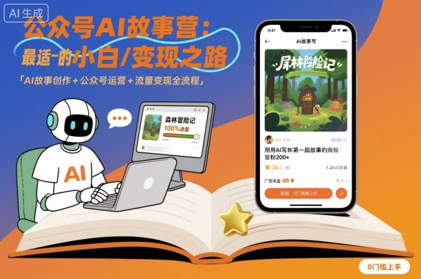 公众号ai故事营，最适合小白的自媒体变现之路-网创资源总站