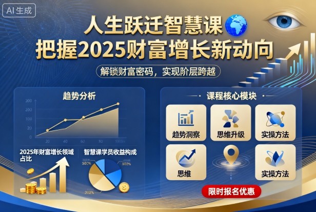 人生跃迁智慧课，把据2025财富增长新动向-网创资源总站