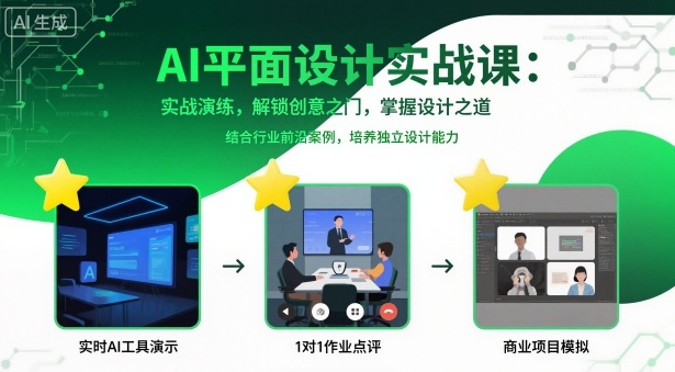 AI平面设计实战课，实战演练，解锁创意之门，掌握设计之道-网创资源总站