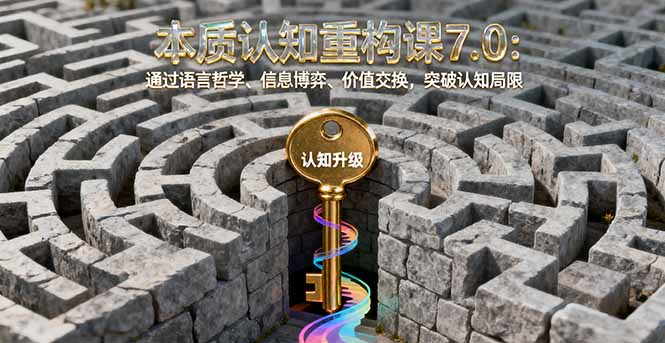 本质认知重构课7.0：通过语言哲学、信息博弈、价值交换，突破认知局限-网创资源总站