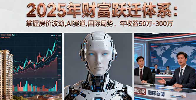 2025年财富跃迁体系：掌握房价波动,AI赛道,国际局势，年收益50万-300万-网创资源总站