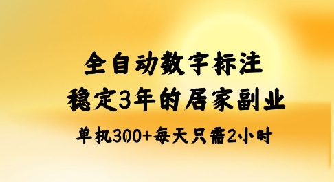 全自动数字标注，稳定3年的蓝海项目，居家也能矩阵开干的副业，单机日入3张+【揭秘】-网创资源总站