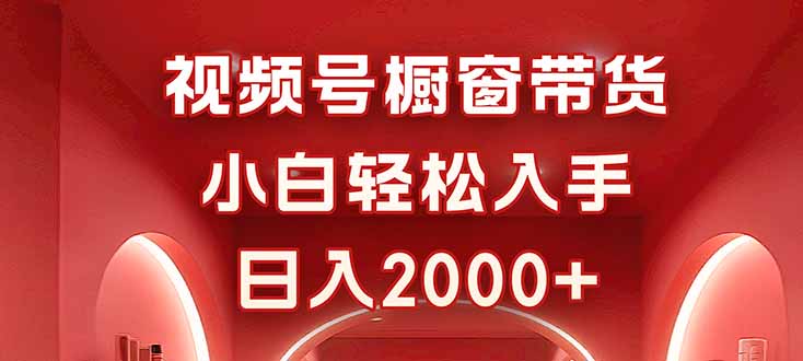 视频号橱窗带货，小白轻松入手，日入2000+-网创资源总站