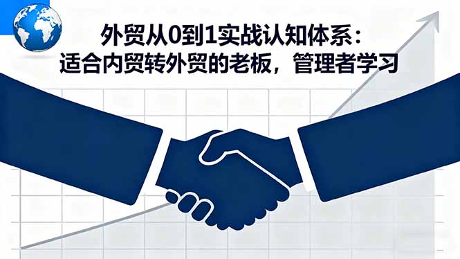 外贸从0到1实战认知体系：适合内贸转外贸的老板，管理者学习-网创资源总站